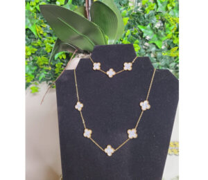 Affordable white fashion jewelry set , do not change color