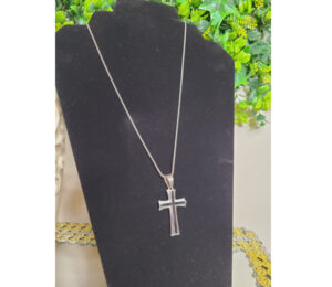 Affordable gold fashion cross jewelry for men do not change color, color silver